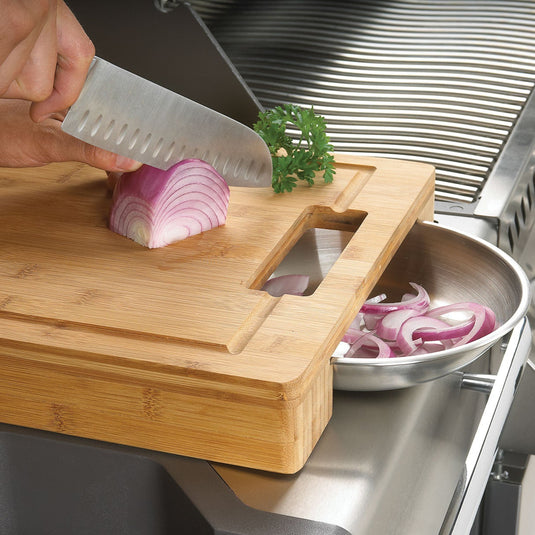 Napoleon PRO Bamboe Snijplank 46cm met RVS Kommen - BBQ Set