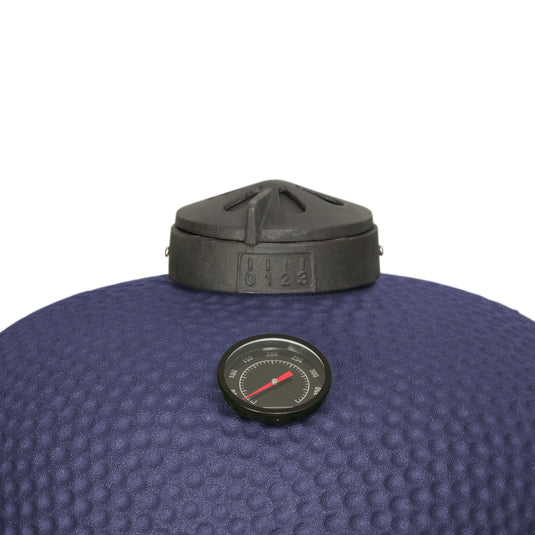 Keij Kamado Legend Large 21 inch Blauw met Walnoot Zijtafels