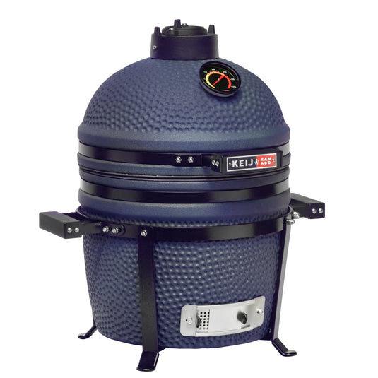 Keij Kamado Legend Compact 15" - Mat Blauw Keramiek BBQ