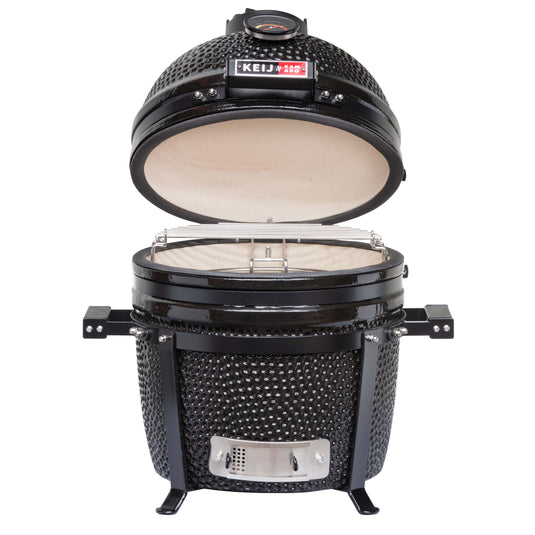 Keij Kamado Pro Compact 15 inch Zwart – Duurzame Keramische BBQ