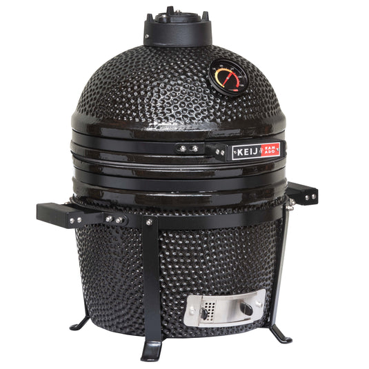 Keij Kamado Pro Compact 15 inch Zwart – Duurzame Keramische BBQ