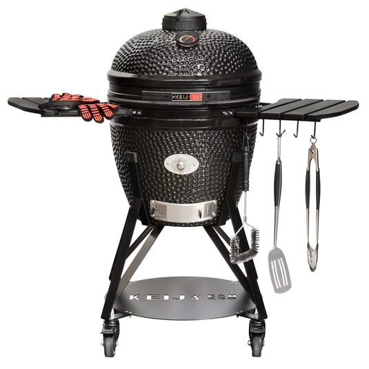 Keij Kamado Pro Large 21 inch Zwart | Compleet Starterspakket