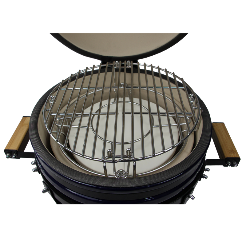 Laad afbeelding in galerij, Keij Divide & Conquer Compact 15 inch Kamado Systeem afbeelding 7