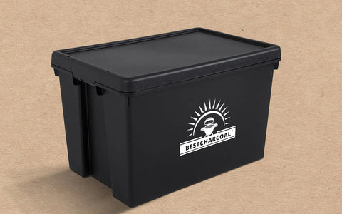 BestCharcoal houtskool bewaarbox 62 liter, waterdicht
