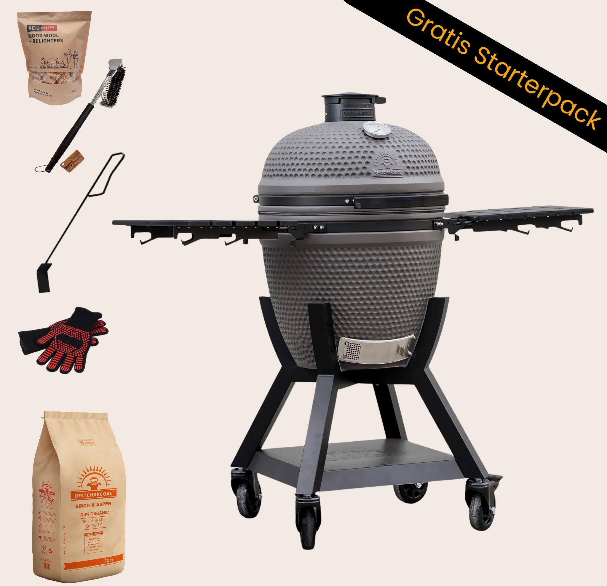 BestCharcoal Major Kamado 21 inch - Compleet Starterspakket