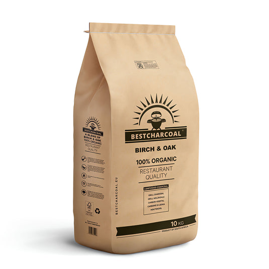 Bestcharcoal Houtskool Birch Oak 10KG
