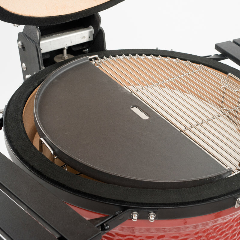 Laad afbeelding in galerij, Kamado Joe Half Moon Gietijzeren Grillplaat Reversible Classic Joe
