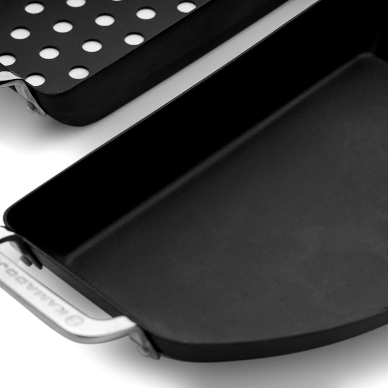 Laad afbeelding in galerij, Kamado Joe Karbon Steel Half Moon Pan Set
