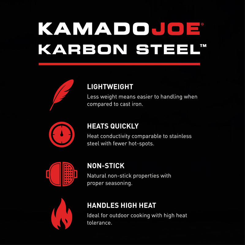 Laad afbeelding in galerij, Kamado Joe Karbon Steel Half Moon Pan Set
