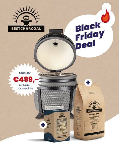 BestCharcoal Sergeant Kamado Compact 15 inch Keramiek met Onderstel