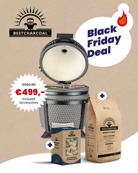 BestCharcoal Sergeant Kamado Compact 15 inch Keramiek met Onderstel