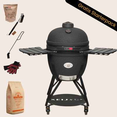 Keij Kamado Legend XL 23 inch Mat Zwart - Compleet Starterspakket