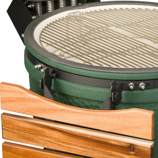 Keij Kamado Legend XL 23 inch Groen met Walnoot Zijtafels - Compleet Starterspakket