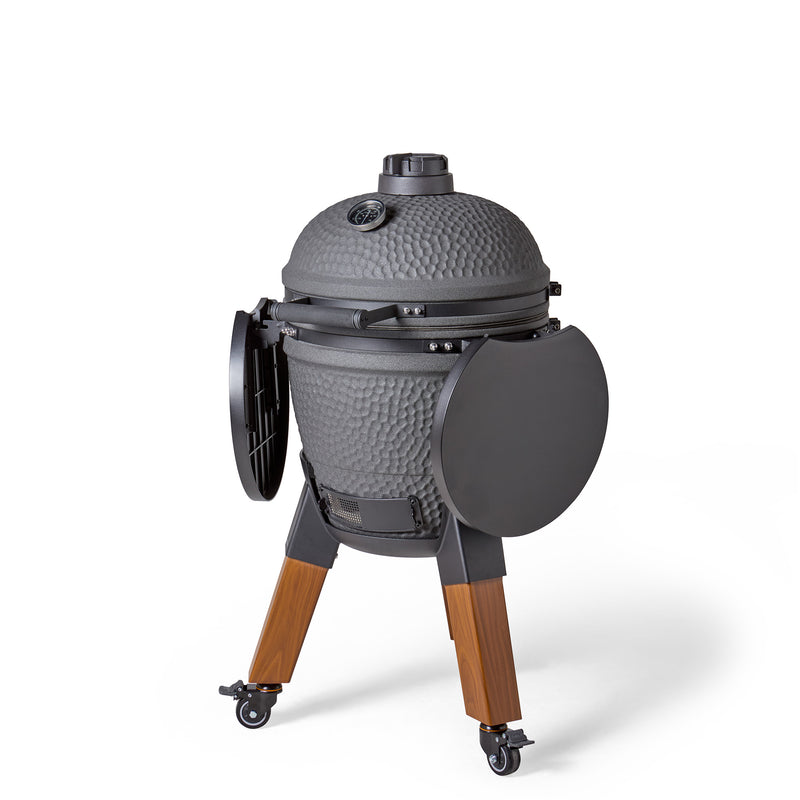 Laad afbeelding in galerij, Moddern Kamado Charcoal Grey 48 cm Special Wood Look
