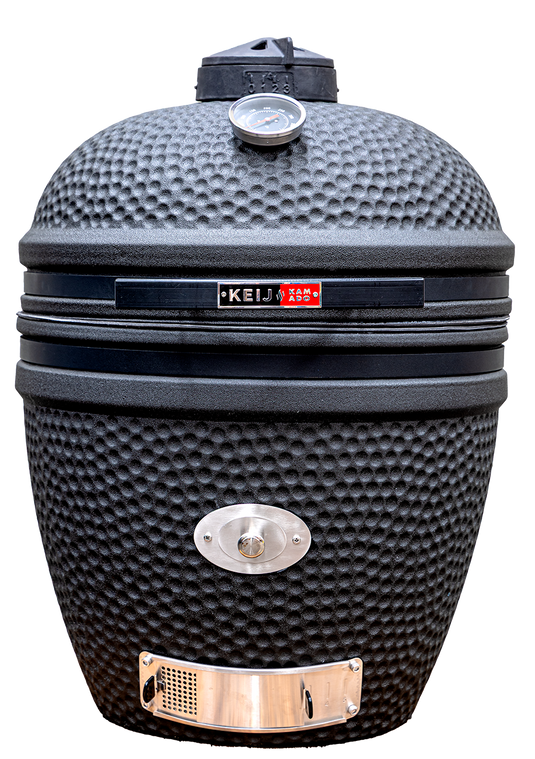 Keij Kamado Legend Large 21 inch Zwart SOLO, mat zwarte keramische kamado zonder zijtafels en onderstel