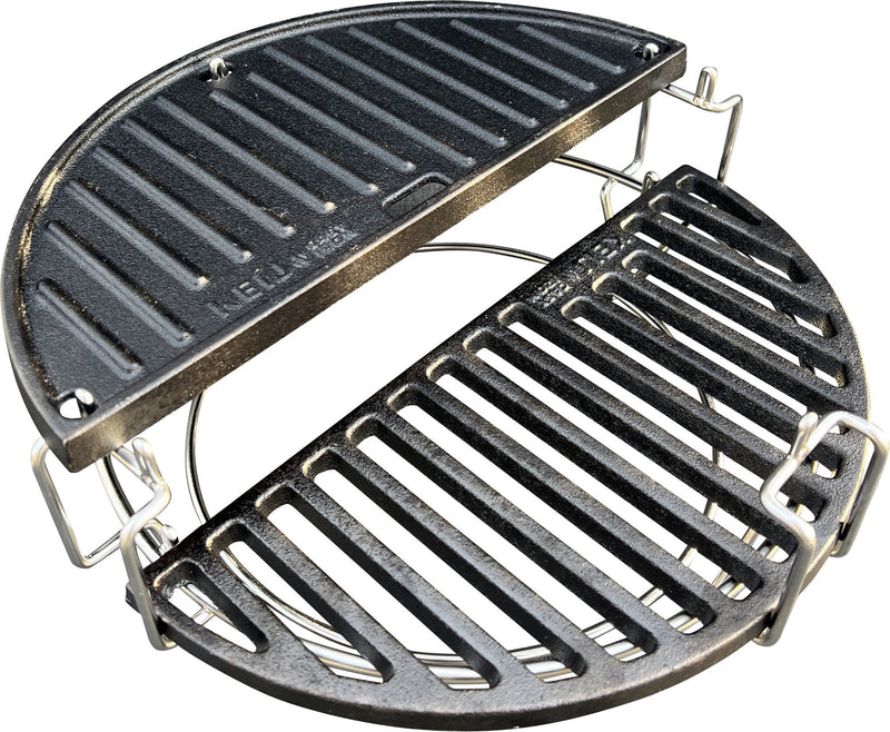 Laad afbeelding in galerij, Keij Divide &amp; Conquer Compact 15 inch Kamado Systeem afbeelding 5
