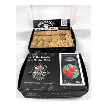 Pastillas de Aroma rooksmaak tabletten appel (Manzano), doosje 200 g met 15 tabletten