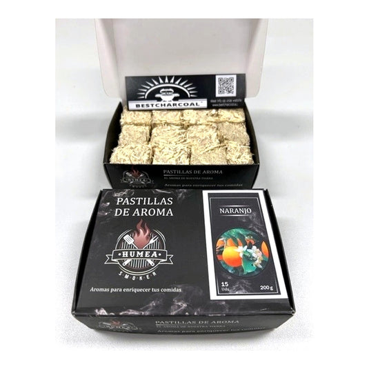 Pastillas de Aroma rooksmaak tabletten sinaasappel, doosje 200 g met 15 tabletten
