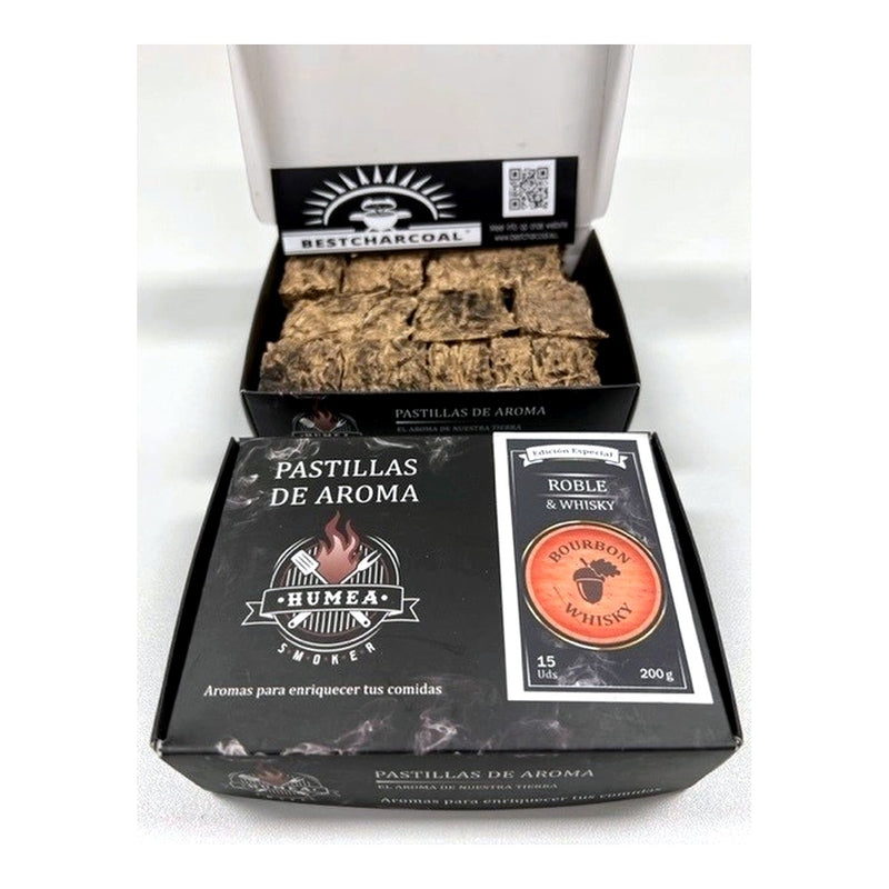 Laad afbeelding in galerij, Pastillas de Aroma rooksmaak tabletten whiskey (Roble &amp; Whisky), doosje 200 g met 15 tabletten
