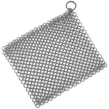 Keij Gietijzer Scrubber - Roestvrij Staal 20 x 20 cm