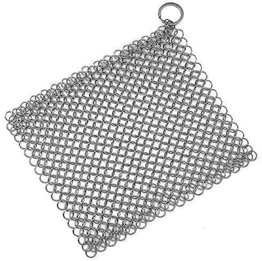 Keij Gietijzer Scrubber - Roestvrij Staal 20 x 20 cm